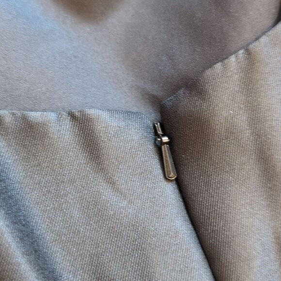 NWT Alfred Sung Bateau Neck Satin High Low Cocktail Dress in Black Size 16 - Picture 8 of 14